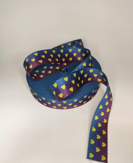 ALÇA ESTAMPADA 3 CM- CORAÇÕES