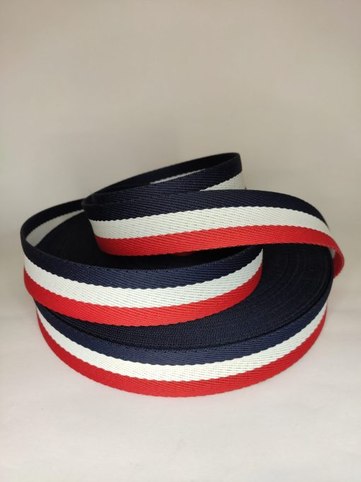 ALÇA LISTRADA AZUL MARINHO/BRANCO/VERMELHO