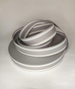 ALÇA LISTRADA 3CM- CINZA COM BRANCO