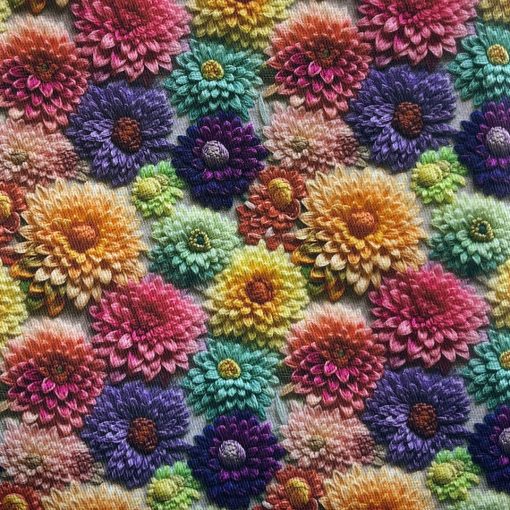 SARJA IMPERMEÁVEL - ESTAMPA FLORES COLORIDAS