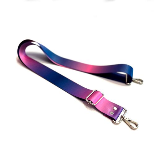 ALÇA PRONTA 4 CM- ESTAMPA DEGRADÊ AZUL E ROSA