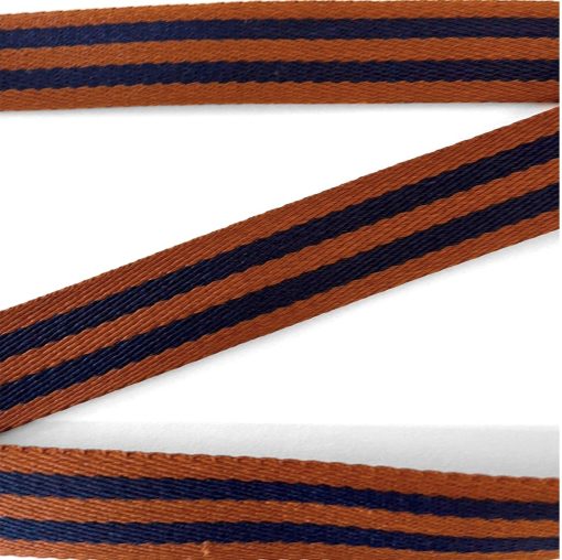 ALÇA LISTRADA 3 CM- MARROM E AZUL MARINHO