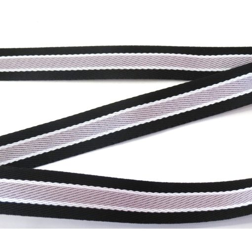 ALÇA LISTRADA 3 CM - PRETO, CINZA E BRANCO