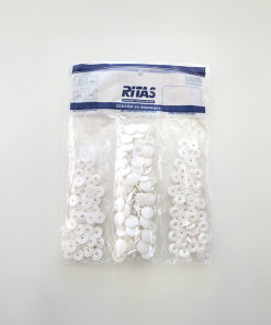 BOTÃO RITA Nº 12 -  COR : BRANCO