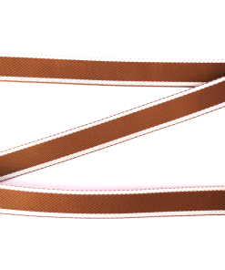 ALÇA 3CM LISTRADA - BRANCO COM CARAMELO