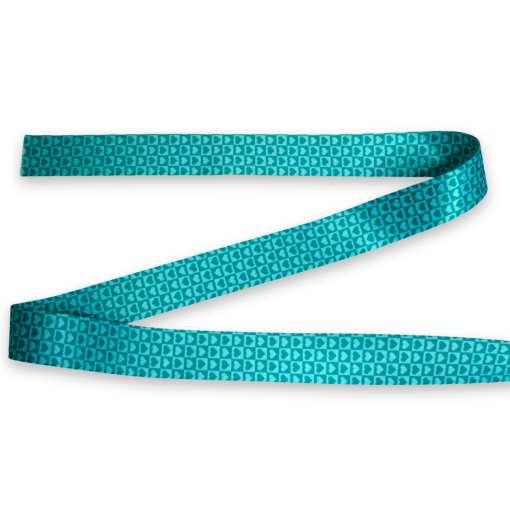 ALÇA ESTAMPADA 4CM- CORAÇÃO AZUL BEBE/TIFFANY