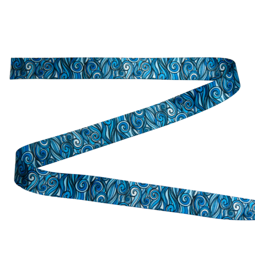 ALÇA ESTAMPADA 3CM - ONDAS AZUL