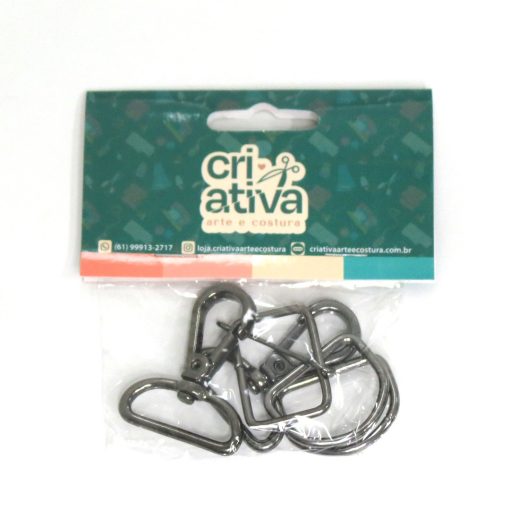 KIT FERRAGEM 3CM COR:GRAFITE