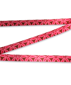 ALÇA ESTAMPADA 3CM - FLORES ROSA