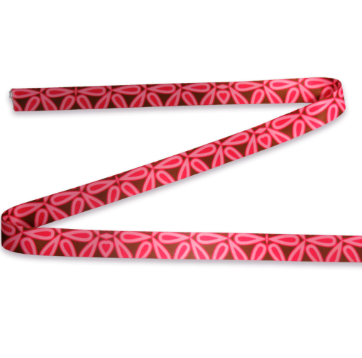 ALÇA ESTAMPADA 3CM - FLORES ROSA