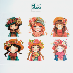ESTAMPA FÁCIL -  MENINAS INVERNO